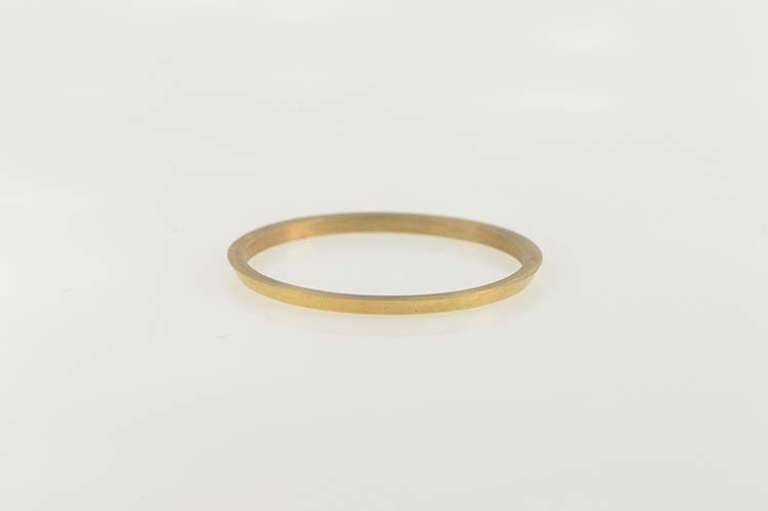 14K Yellow Gold Vintage NOS 1950's Grooved Wedding Band Ring