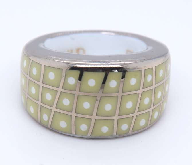 Stylish Silver Bernardaud Forever Dome Ring