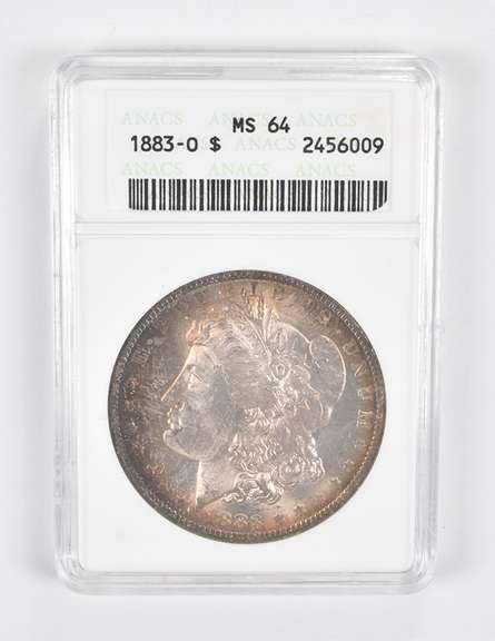 MS64 1883-O Morgan Silver Dollar ANACS TONED