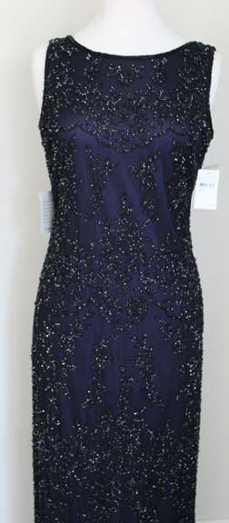 Stylish Navy Color Evening Dress