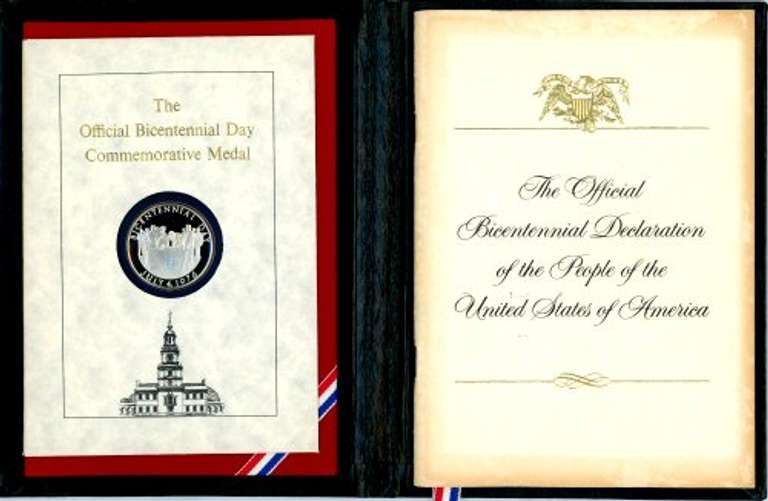 Bicentennial Day Commem Silver Medal Orig. Package