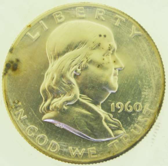 1960 Benjamin Franklin Half Dollar 50C US Coin