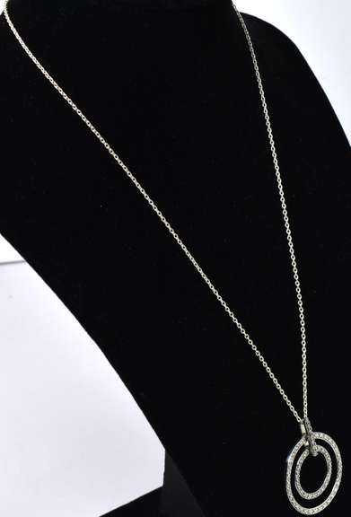 Sterling Silver Necklace With A Circle Pendant