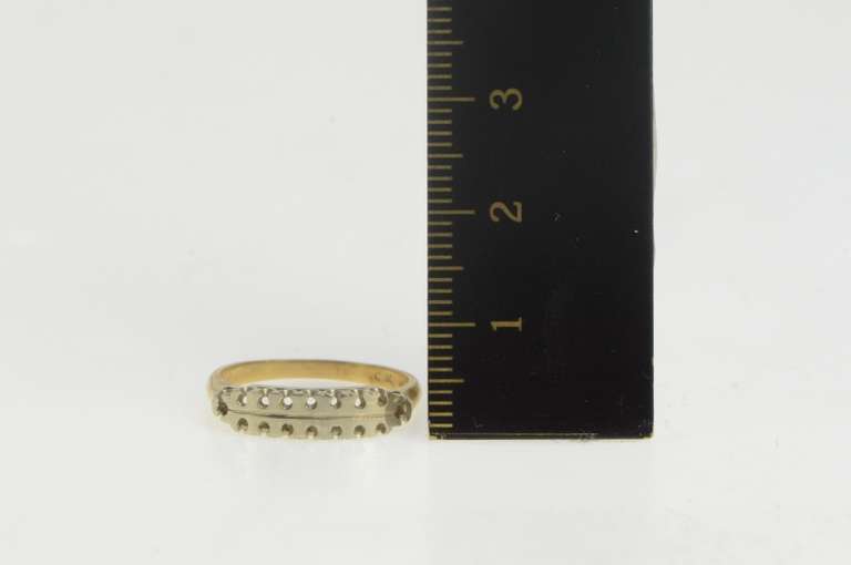 14K Yellow Gold Vintage NOS 1950's Tiered Band Setting Ring