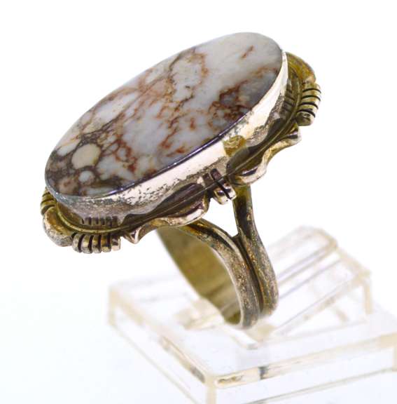 Native American Sterling Silver wild Horse Turquoise Ring