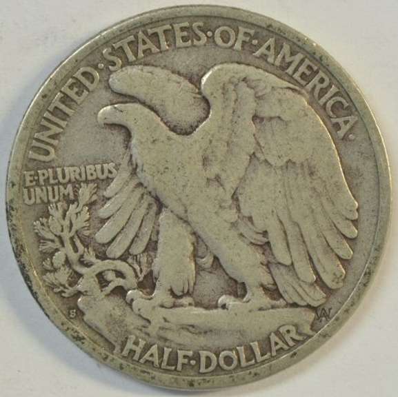 Very Scarce 1923-S Walking Liberty Half Dollar in Choice VF