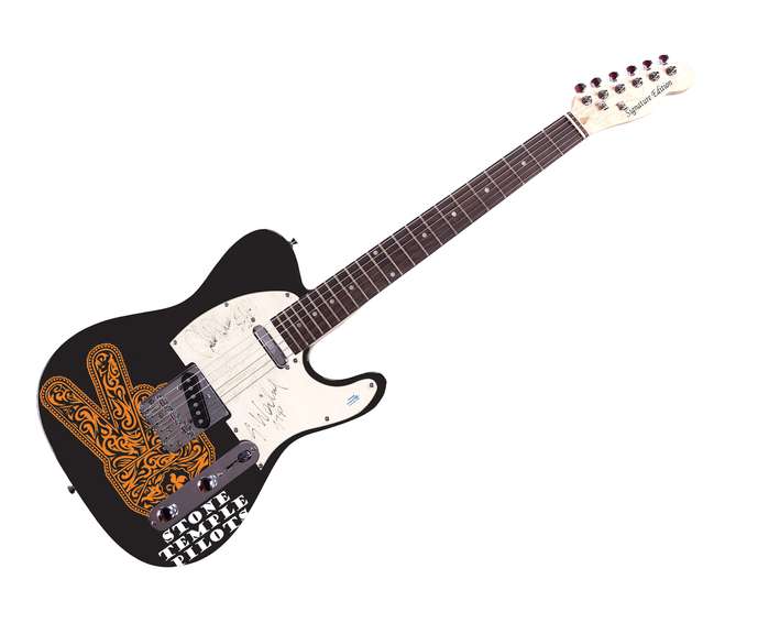 Scott Weiland Autographed Stone Temple Pilots Custom Photo Graphics Guitar ACOA