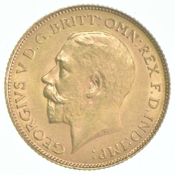1925 Great Britain Gold Half Sovereign .1178 AGW