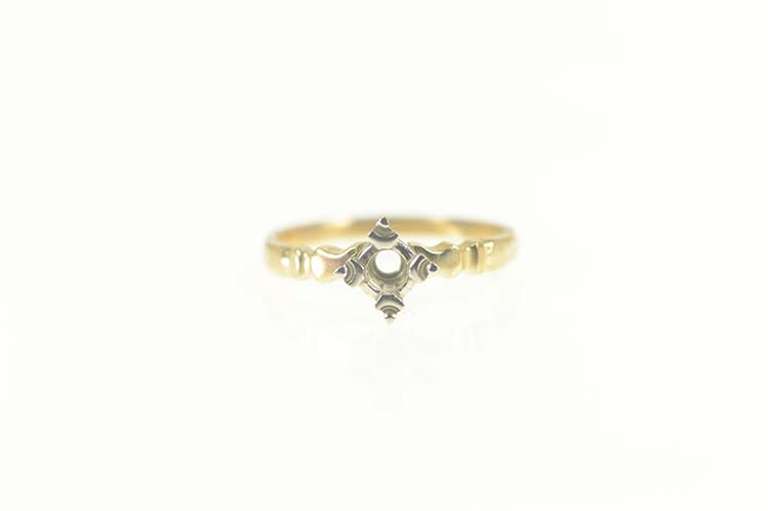 14K Yellow Gold Vintage 1950's NOS 2.75mm Engagement Setting Ring