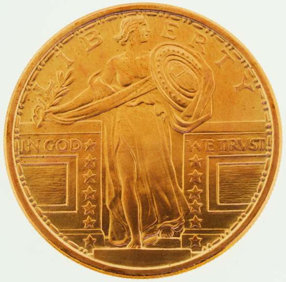 Standing Liberty 1 oz .999 Fine Copper Bu Round Coin