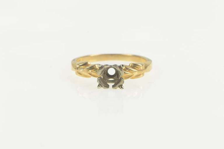 14K Yellow Gold Vintage NOS 1950's 4.5mm Engagement Setting Ring