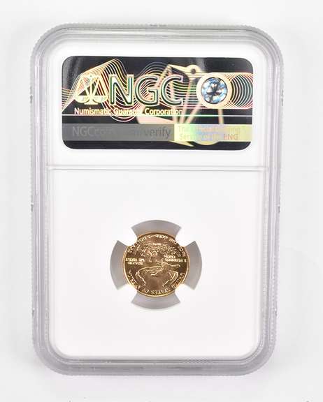 MS70 1987 $5 American Gold Eagle - Graded NGC