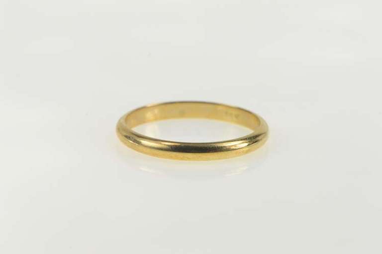 14K Yellow Gold 2.5mm Rounded Classic Wedding Band Ring