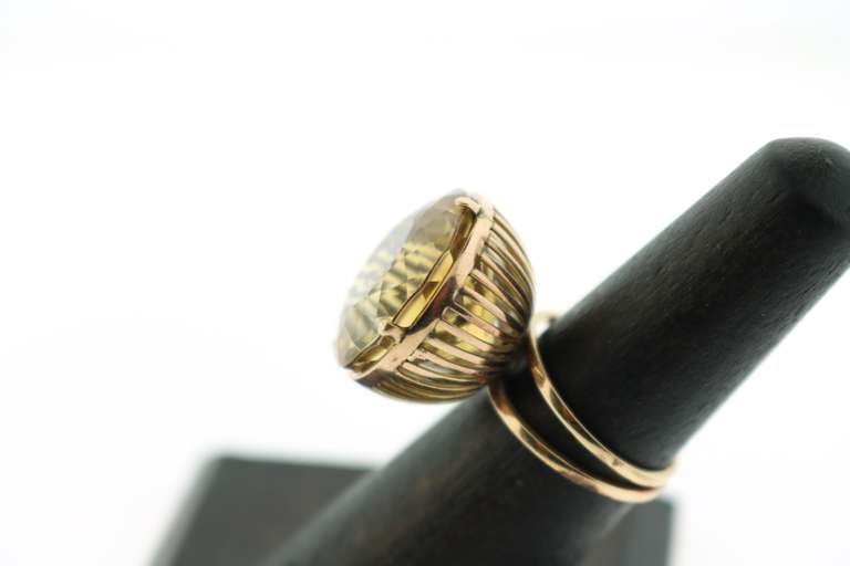 Magnificent Yellow Topaz 18k Gold Ring