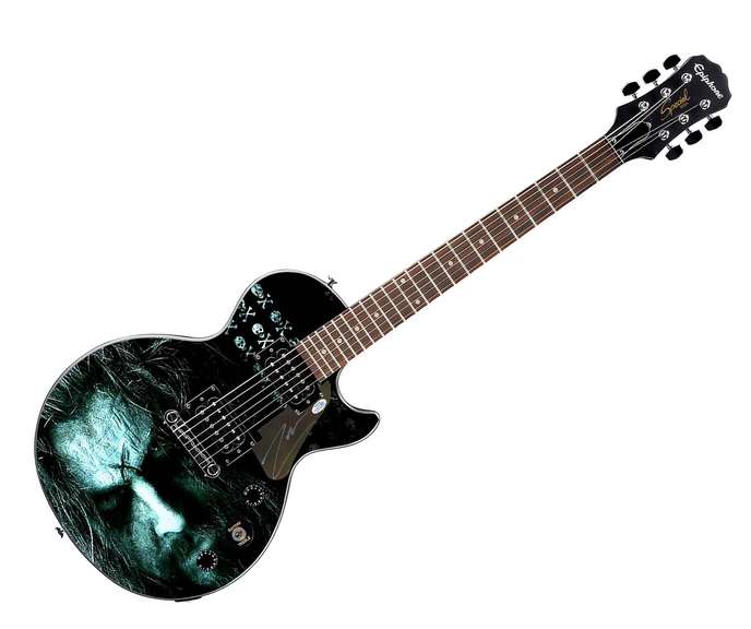 Rob Zombie Hellbilly Deluxe Autographed Gibson Epiphone Les Paul Photo Graphics Guitar ACOA