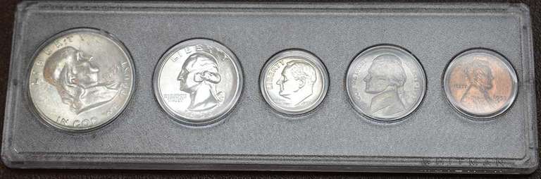 Set Of Uncirculated 1953 Coins, All Except The Cent Are Philadelphia. The Cent Is Denver.