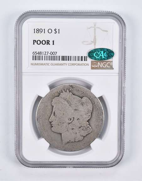 Poor 1 1891-O Morgan Silver Dollar CAC NGC