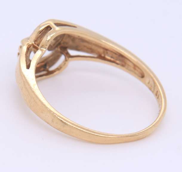 Fancy Yellow Gold Love Diamond Ring
