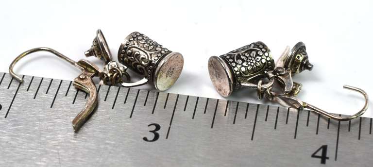 Sterling Silver Miniature Stein Earrings