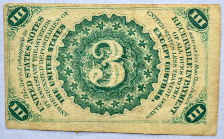 3 Cent Fractional Currency
