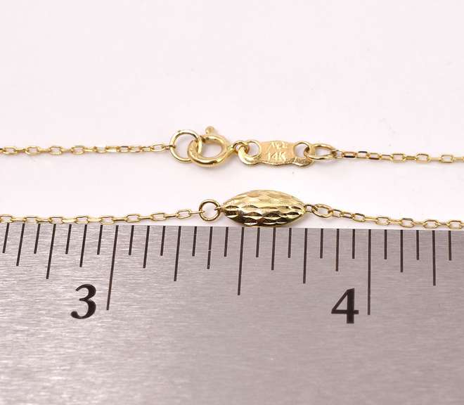 Glamorous Beaded Necklace in 14K Yellow Gold