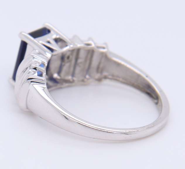 Dreamy White Gold Blue Spinel Ring