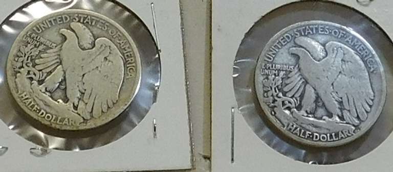 2 each 1934 Walking Lib Hf circ