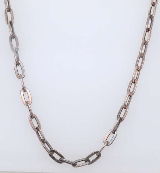 Vintage Sterling Silver Long Chain Necklace