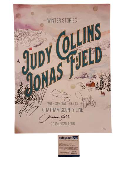 Judy Collins Jonas Fjeld Chatham County Line Signed18x24 Poster ACOA