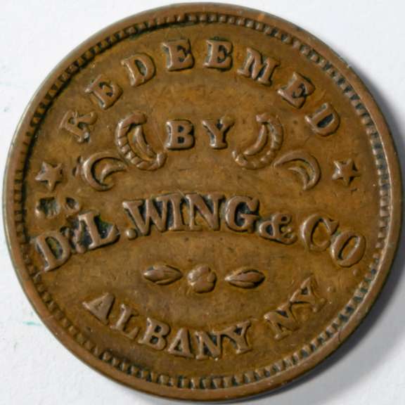 D L Wing &Co Albany NY Union Flour Civil War Store Card