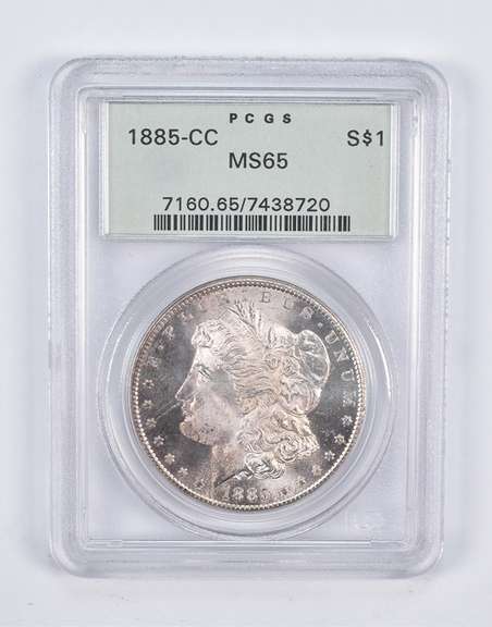 MS65 1885-CC Morgan Silver Dollar PCGS