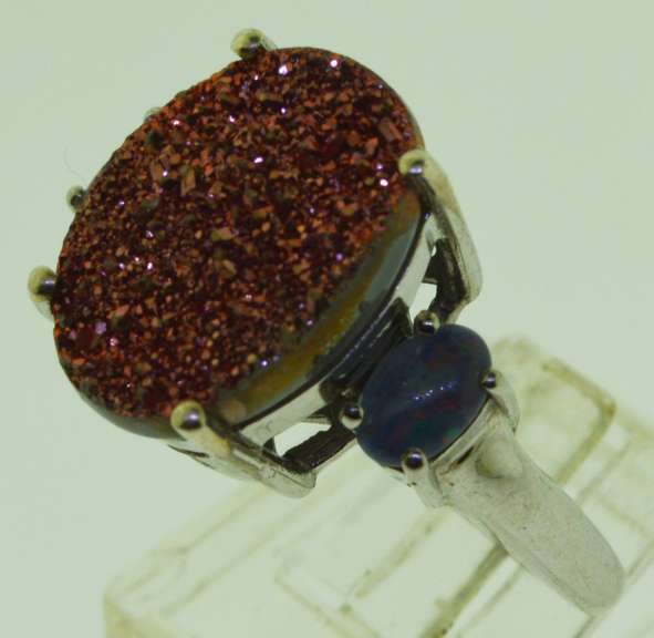 Sterling Silver Pink Sandstone Ring