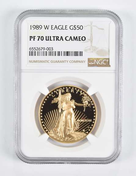 PF70 UCAM 1989-W $50 American Gold Eagle 1 Oz. .999 Fine Gold NGC