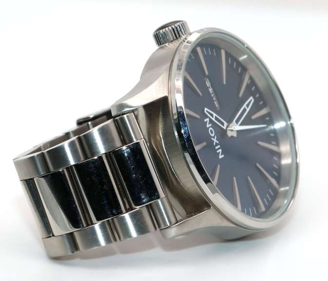 Nixon Sentry Stainless Steel with Blue Dial