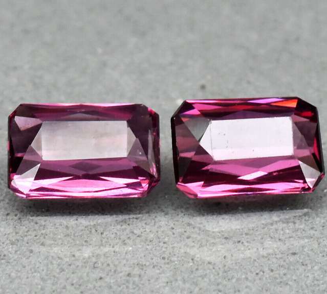 Ravishing 1.98ct violet pink Rhodolite Garnet pair