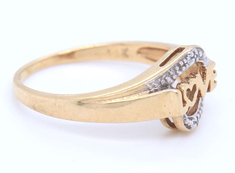 Fancy Yellow Gold Love Diamond Ring