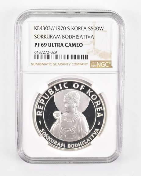 PF69UCAM KE4303//1970 South Korea 500 Silver Won - NGC