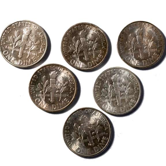 Gem Silver BU Roosevelt Dime Lot