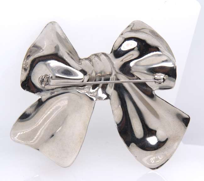 925 Sterling Silver Bow Pin Brooch