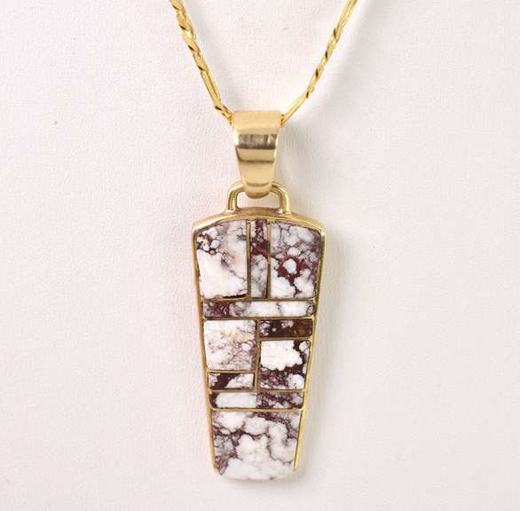 Wonderful Southwestern Pendant Necklace in 14K Yellow Gold