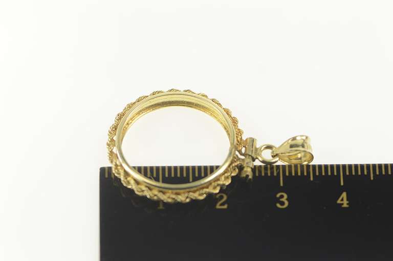 14K Yellow Gold 1/2 oz Gold Sovereign British Coin Holder Pendant