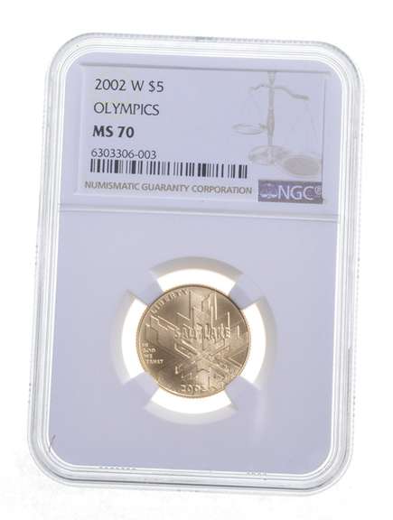 MS70 2002-W $5 Salt Lake Olympic Winter Games Commemorative - NGC