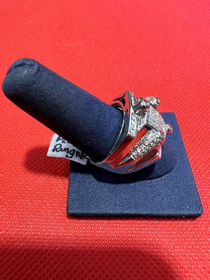 MENS 14K WHITE GOLD RING WITH 2.00 CARATS OF DIAMOND