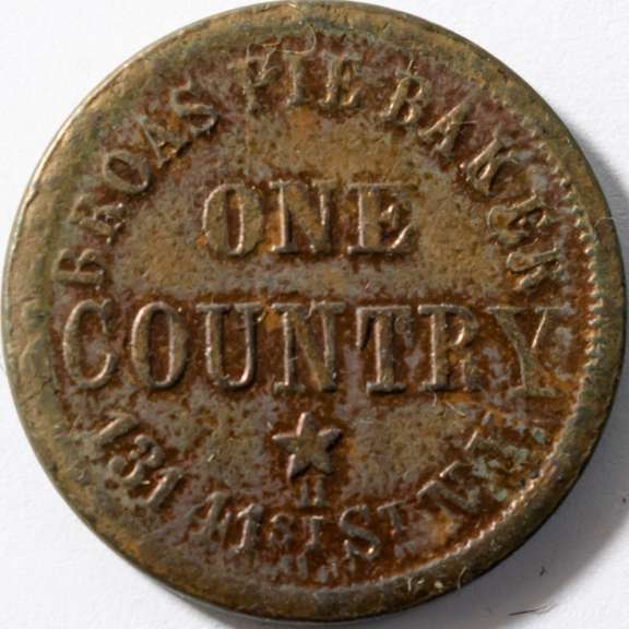 1863 Broas Pie Baker NY City Pie Bakers Civil War Store Card