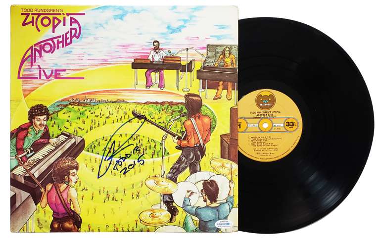 Todd Rundgren Autographed Signed Album LP Utopia ACOA