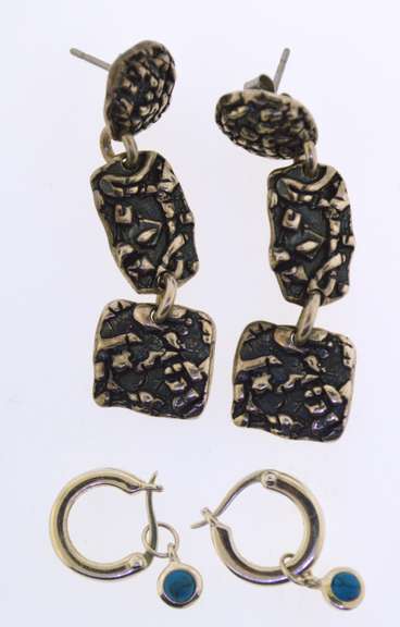 Sterling Silver Seven Pair Earrings Lot