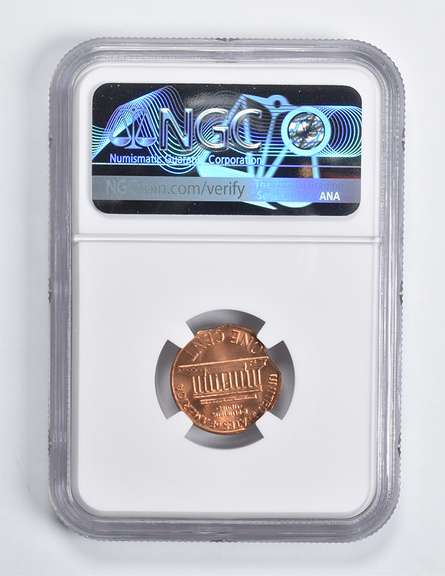 Error MS66 RD 1969-S Lincoln Memorial Cent Triple Curved Clips NGC