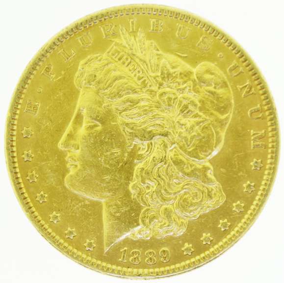 1889 24K Gold Plated Morgan Silver Dollar