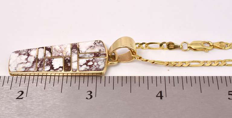 Wonderful Southwestern Pendant Necklace in 14K Yellow Gold