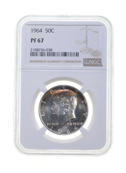 PF67 1964 Kennedy Half Dollar - Graded NGC